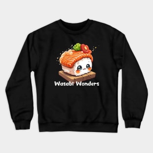 Cute Wasabi Wonders Kawaii Chibi Sushi Japanese Food Crewneck Sweatshirt